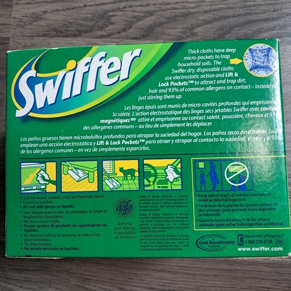 2000s Swiffer 32 Disposable Dry Cloths Box P&G Clean Mop Duster - Picture 3 of 6
